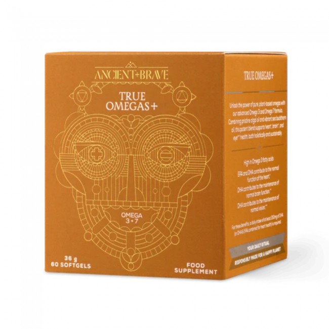 True Omega, Omega-3, Omega-7 (60 capsule softgel), Ancient and Brave