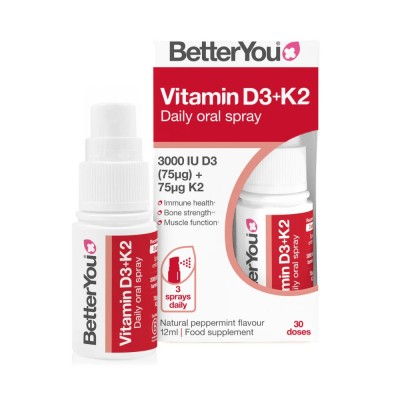 D3000+K2 Oral Spray (12 ml), BetterYou