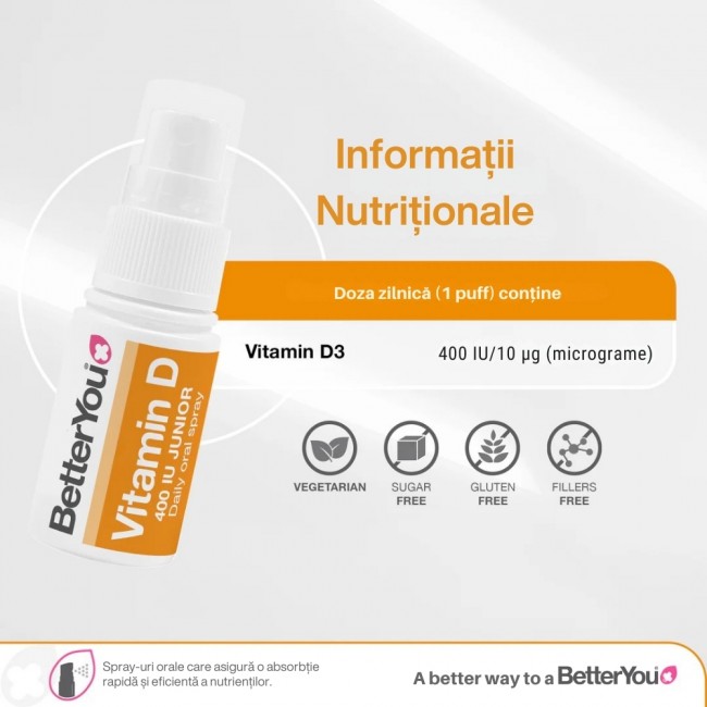 D400 Junior Vitamin D Oral Spray (15 ml), BetterYou