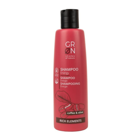 Sampon energizant Bio Organic Rich Elements cu cafea si masline (250ml), GRN Shades of Nature
