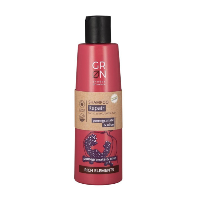 Sampon reparator Bio Organic Rich Elements cu masline si rodie (250ml), GRN Shades of Nature