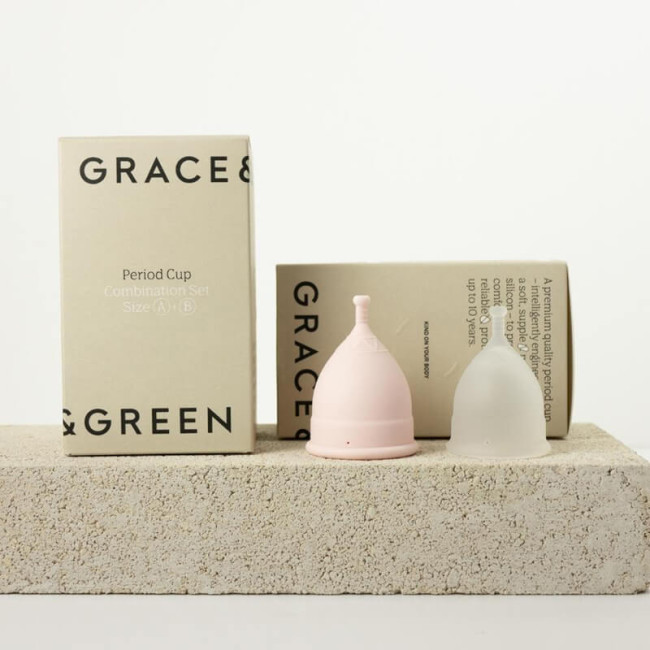 Pachet 2 cupe menstruale marime A si B, Grace and Green