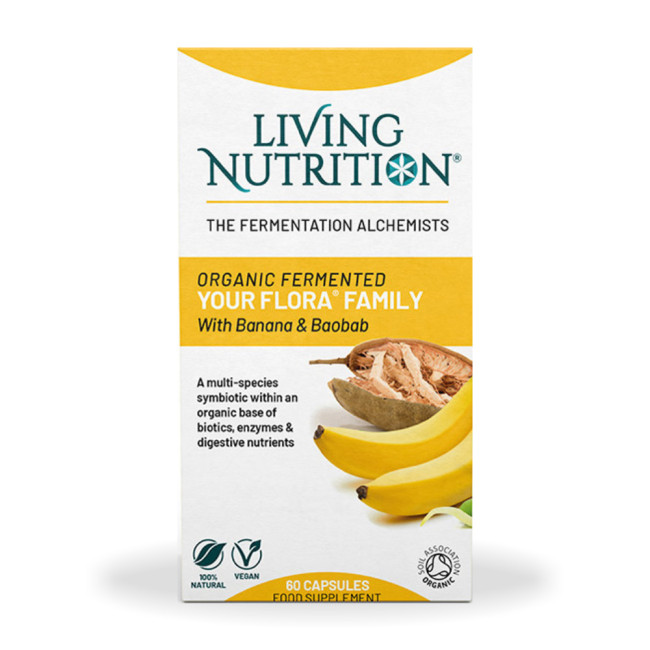 Your Flora Family 700 mg probiotice fermentate pentru intreaga familie (60 capsule), Living Nutrition