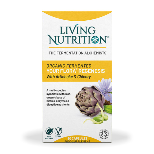 Your Flora Regenesis 700 mg probiotice fermentate pentru refacerea florei intestinale (60 capsule), Living Nutrition