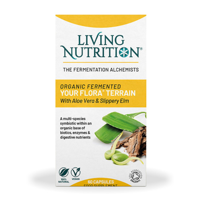 Your Flora Terrain 700 mg probiotice fermentate pentru protejarea mucoasei intestinale (60 capsule), Living Nutrition