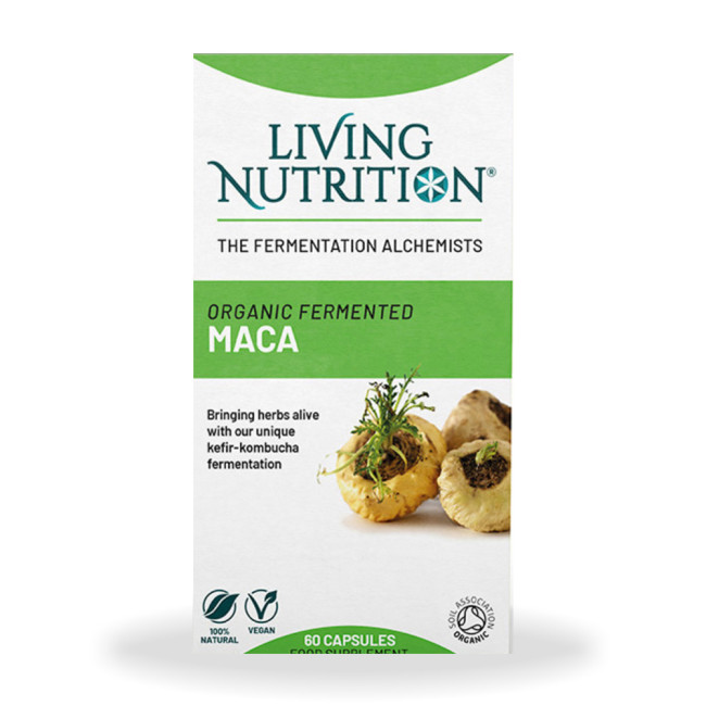Organic Fermented Maca 600 mg Full Spectrum (60 capsule), Living Nutrition