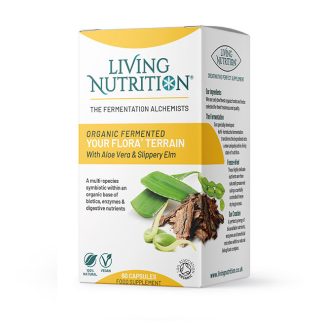 Your Flora Terrain 700 mg probiotice fermentate pentru protejarea mucoasei intestinale (60 capsule), Living Nutrition