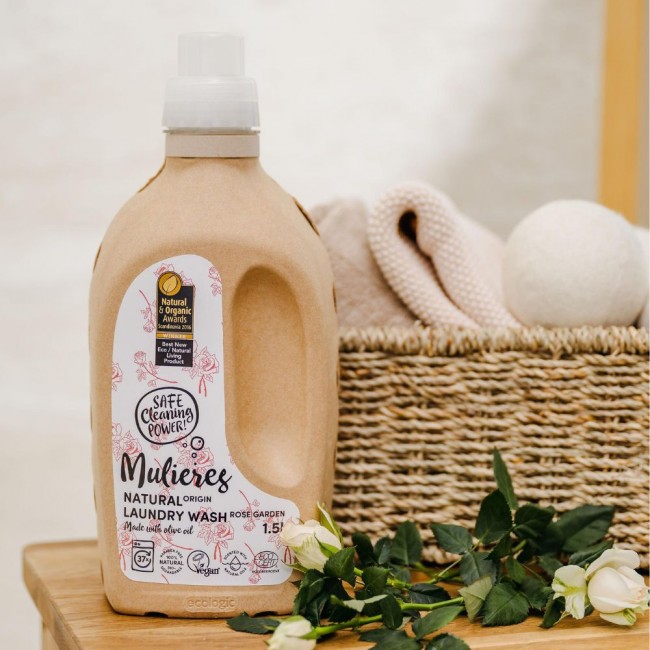 Detergent pentru rufe cu 99% ingrediente naturale Rose Garden (1.5L), Mulieres