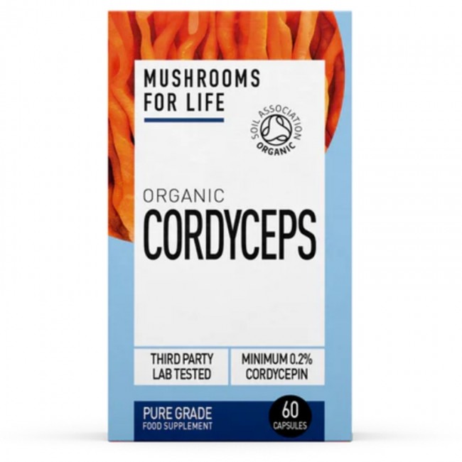 Organic Cordyceps 800 mg Pure Grade Extract (60 capsule), MushroomsForLife