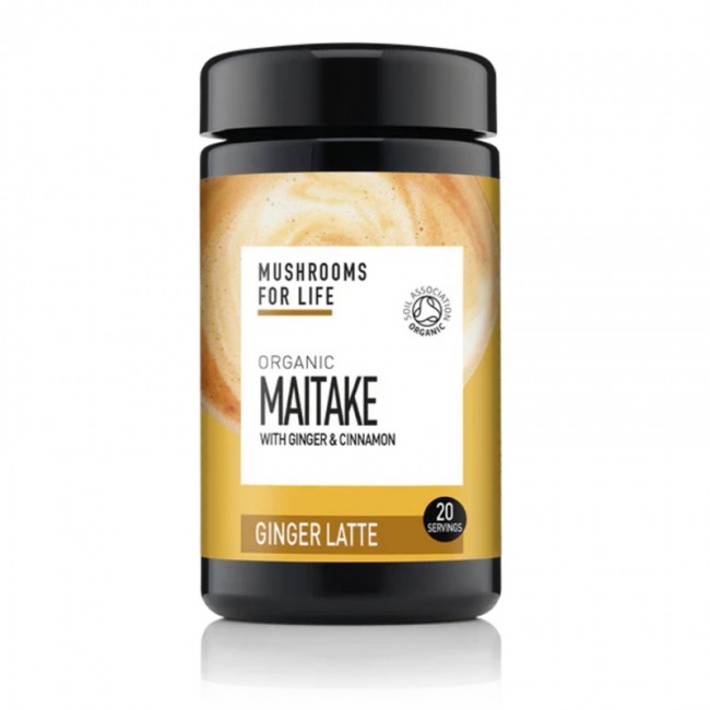 Organic Maitake Ginger Latte 1000 mg Pure Grade Extract 110 grame (20 portii), MushroomsForLife