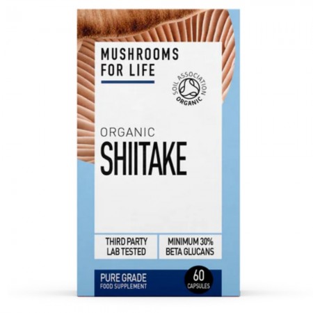 Organic Shiitake 800 mg Full Spectrum (60 capsule), MushroomsForLife