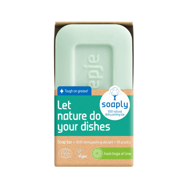Sapun ecologic pentru vase cu 100% ingrediente naturale Fresh Lime (120 gr), Soaply